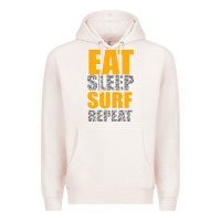 Pale Pink eat sleep surf repeat Premium Hoodie - Bettercallsaul