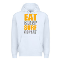 White eat sleep surf repeat Premium Hoodie - Bettercallsaul