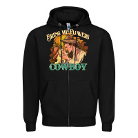 Black bring me flowers cowboy Zipper Hoodie - NancyCooperArtShop