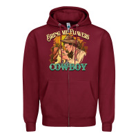 Burgundy bring me flowers cowboy Zipper Hoodie - NancyCooperArtShop