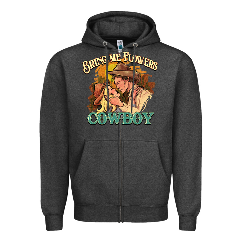 Bring Me Flowers Cowboy Zipper Hoodie by NancyCooperArtShop | Teevron