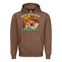 Chestnut bring me flowers cowboy Zipper Hoodie - NancyCooperArtShop