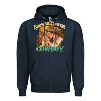 Navy bring me flowers cowboy Zipper Hoodie - NancyCooperArtShop