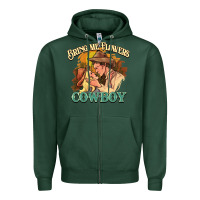 Sports Green bring me flowers cowboy Zipper Hoodie - NancyCooperArtShop