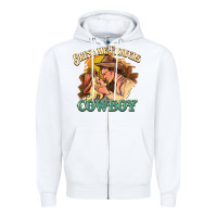 White bring me flowers cowboy Zipper Hoodie - NancyCooperArtShop