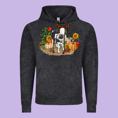 Fall Baby Cow Vintage Hoodie Designed By Ranaportraitstore