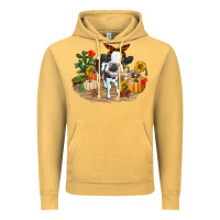 Vintage Mustard Fall baby cow Vintage Hoodie - RanaPortraitStore