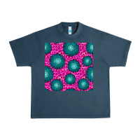 Midnight Navy floral pink leopard seamless pattern Urban Heavy Tee - BundleAndBundleShop
