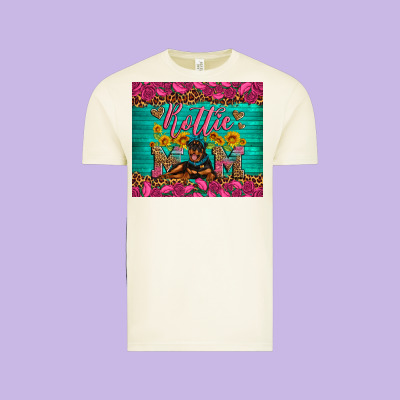 Rottie Mom With Roses Vintage Tee Designed By Artiststas