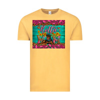 Vintage Mustard Rottie mom with roses Vintage Tee - Artiststas