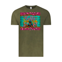 Vintage Olive Rottie mom with roses Vintage Tee - Artiststas