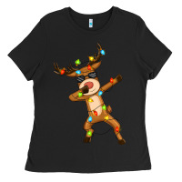 Black dabbing deer Ladies Tee - Zillion Design Studio