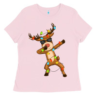 Bubblegum Pink dabbing deer Ladies Tee - Zillion Design Studio