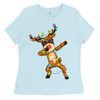 Baby Blue dabbing deer Ladies Tee - Zillion Design Studio