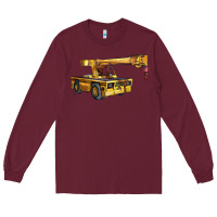 Burgundy carry deck crane Long Sleeve Tee - LillyAllenDesigns
