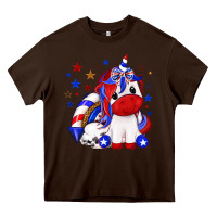 Chocolate Brown 4th of july american unicorn Heavy Core Tee - texasbilliewilder