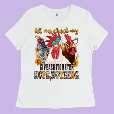 Let Me Check My Giveashitometer Ladies Tee Designed By Texasbilliewilder