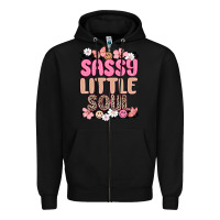 Black sassy little soul Zipper Hoodie - MaliasSmallBusiness