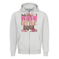 Dove Grey sassy little soul Zipper Hoodie - MaliasSmallBusiness