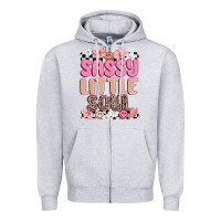 Heather Grey sassy little soul Zipper Hoodie - MaliasSmallBusiness