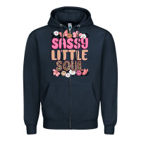 Navy sassy little soul Zipper Hoodie - MaliasSmallBusiness
