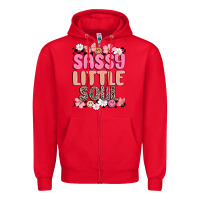Red sassy little soul Zipper Hoodie - MaliasSmallBusiness