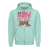 Seafoam sassy little soul Zipper Hoodie - MaliasSmallBusiness