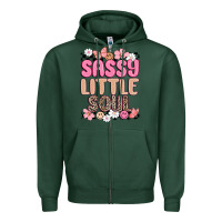 Sports Green sassy little soul Zipper Hoodie - MaliasSmallBusiness