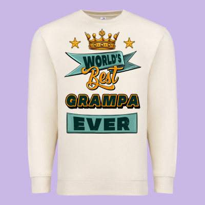 World's Best Grampa Ever Premium Sweatshirt Designed By Jasminsmagicworld