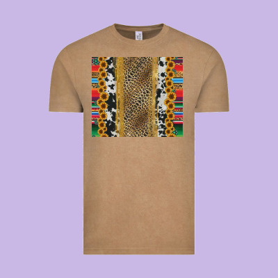 Western Serape Cowhide Vintage Tee Designed By Jasminsmagicworld