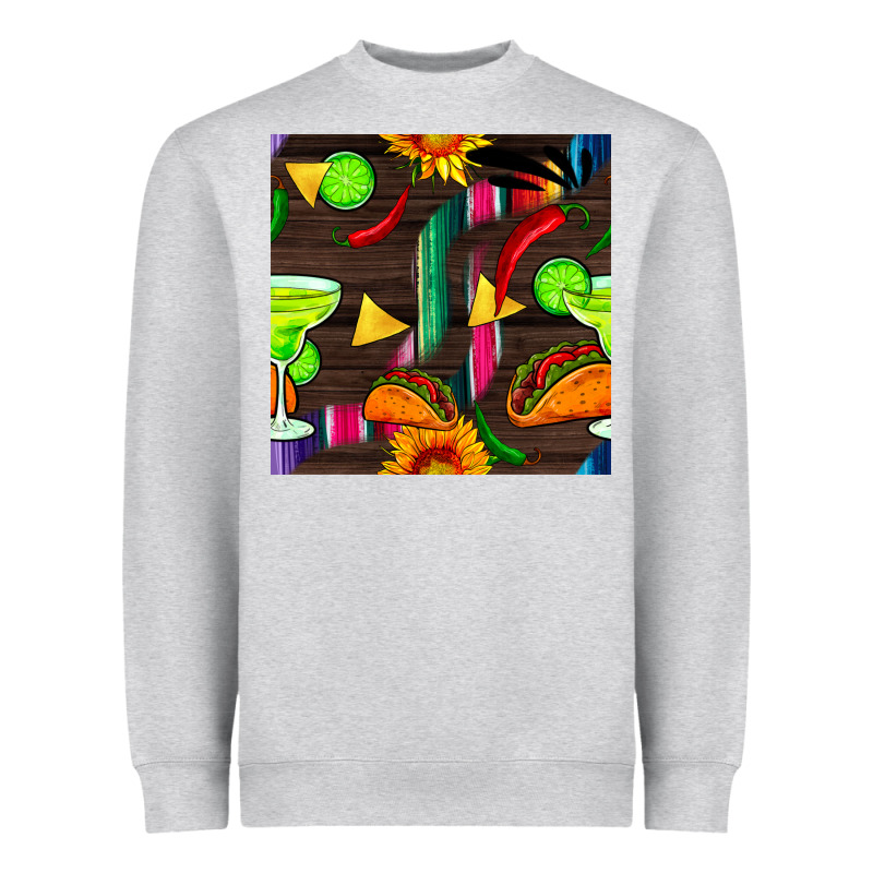 Margarita And Taco Seamless Pattern Heavyweight Sweatshirt by BundleAndBundleShop | Teevron