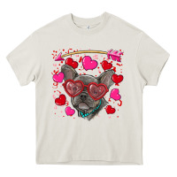 Valentine's Day French Bulldog Puppy Heavy Core Tee | Teevron