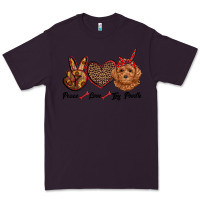 Plum peace love toy poodle Premium Tee - RanaPortraitStore