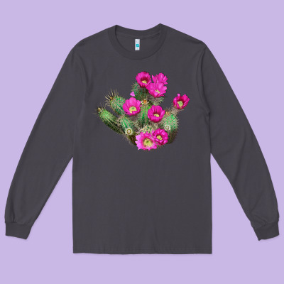 Strawberry Hedgehog Cactus Long Sleeve Tee Designed By Lillyallendesigns