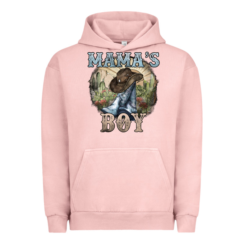 Mama's Boy Western Cowboy Boots Cactus Urban Hoodie by HowdyJamesFarm | Teevron