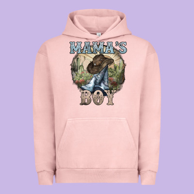 Mama's Boy Western Cowboy Boots Cactus Urban Hoodie Designed By Howdyjamesfarm
