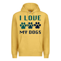 Antique Gold i love my dogs Premium Hoodie - Bettercallsaul