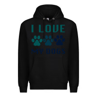 Black i love my dogs Premium Hoodie - Bettercallsaul