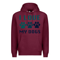 Burgundy i love my dogs Premium Hoodie - Bettercallsaul