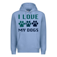 Colony Blue i love my dogs Premium Hoodie - Bettercallsaul