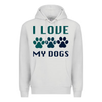 Dove Grey i love my dogs Premium Hoodie - Bettercallsaul
