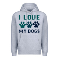 Heather Grey i love my dogs Premium Hoodie - Bettercallsaul