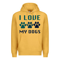 Mustard i love my dogs Premium Hoodie - Bettercallsaul