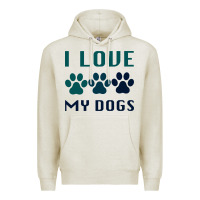 Oatmeal Heather i love my dogs Premium Hoodie - Bettercallsaul