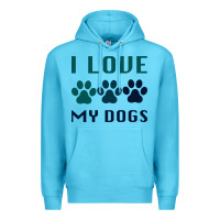 Ocean Blue i love my dogs Premium Hoodie - Bettercallsaul