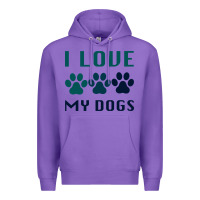 Purple i love my dogs Premium Hoodie - Bettercallsaul