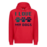 Red i love my dogs Premium Hoodie - Bettercallsaul