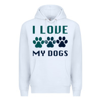 White i love my dogs Premium Hoodie - Bettercallsaul