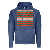 Vintage Denim christmas stripes seamless pattern Vintage Hoodie - BundleAndBundleShop