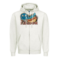 Oatmeal Heather tastes like freedom Zipper Hoodie - NancyCooperArtShop